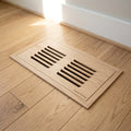 Solid Wood Flush-Mount Floor Register, Horizontal Slot